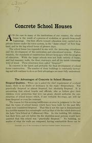 Cover of: Concrete school houses.