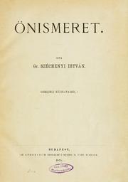 Cover of: Önismeret by Széchenyi, István gróf
