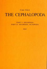 Cover of: The Cephalopoda