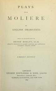 Cover of: Plays from Molière