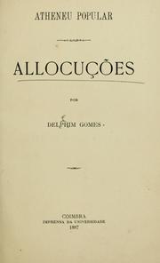 Cover of: Allocuções