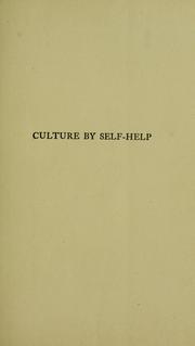 Cover of: Culture by self-help in a literary: an academic or an oratorical career