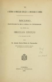 Cover of: Discurso pronunciado na Real Capella da Universidade na festa da Immaculada Conceição a 8 de dezembro de 1894