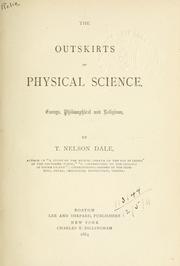 Cover of: The outskirts of physical science: essays, philosophical and religious
