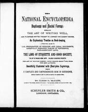 Cover of: The national encyclopedia of business and social forms: embracing the art of writing well, how to express written thought in a correct and elegant manner, an explanatory treatise on book-keeping ...