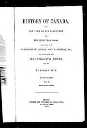 Cover of: History of Canada by F.-X. Garneau