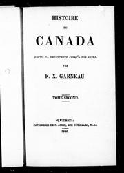 Cover of: Histoire du Canada: depuis sa découverte jusqu'à nos jours