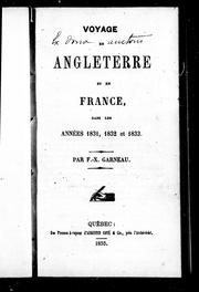 Cover of: Voyage en Angleterre et en France, dans les années 1831, 1832 et 1833