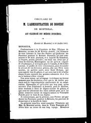 Cover of: Circulaire de M. l'administrateur du Diocèse de Montréal, au clergé du même diocèse