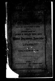 Cover of: A lecture on self-education by the Rt. Rev. the Lord Bishop of Quebec, president, delivered before the Church of England Young Men's Mutual Improvement Association of Quebec on Wednesday evening, 28th December, 1864