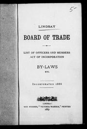 Cover of: List of officers and members, act of incorporation, by-laws, etc