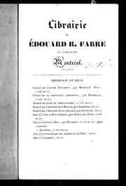 Cover of: Librairie de E.R. Fabre et co by E.R. Fabre et cie