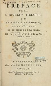 Cover of: Preface de La nouvelle Heloïse by Jean-Jacques Rousseau