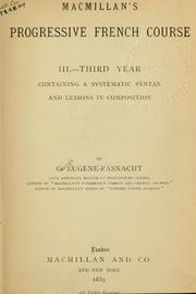 Cover of: Macmillan's course of French composition