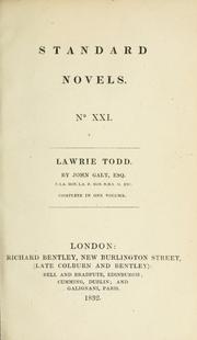 Cover of: Lawrie Todd by John Galt