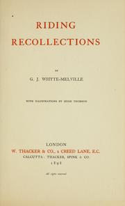 Cover of: Riding Recollections by G. J. Whyte-Melville