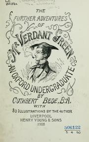 Cover of: The adventures of Mr. Verdant Green by Cuthbert Bede, Cuthbert Bede