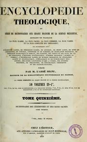 Cover of: Dictionnaire alphabético-méthodique des cérémonies et des rites sacrés by Victor Daniel Boissonnet