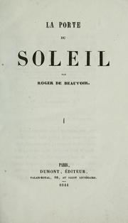 Cover of: La porte du soleil