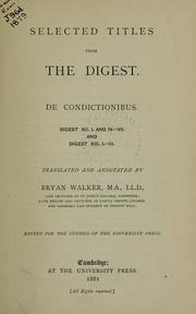 Cover of: Selected titles from the Digest