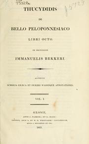 Cover of: De Bello Peloponnesiaco libri octo by Thucydides