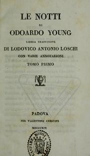 Cover of: Opere di Odoardo Young by Edward Young