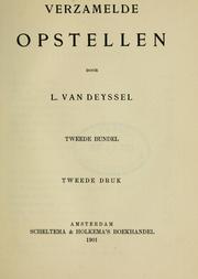 Cover of: Verzamelde opstellen by Lodewijk van Deyssel, Lodewijk van Deyssel