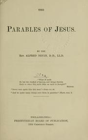 Cover of: The parables of Jesus. by Alfred Nevin