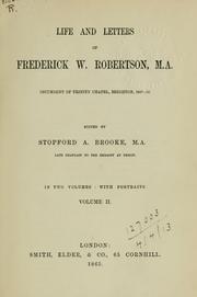 Cover of: Life and letters of Frederick W. Robertson