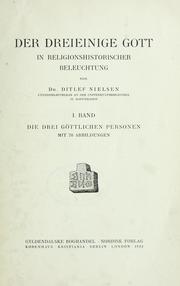 Cover of: Der dreieinige Gott in religionshistorischer Beleuchtung
