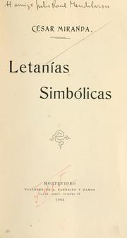 Cover of: Letanías simbólicas