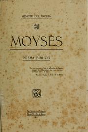 Cover of: Moysés: poema biblico