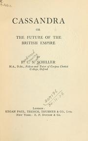 Cover of: Cassandra: or, The future of the British Empire
