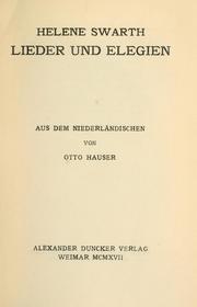 Cover of: Lieder und Elegien