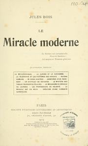 Cover of: Le miracle moderne