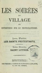 Cover of: Les Soirées du village, ou, Entretiens sur le protestantisme by 