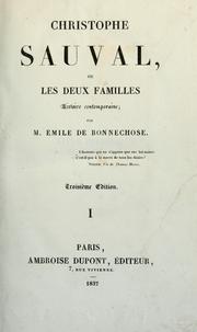 Cover of: Christophe Sauval by Émile de Bonnechose