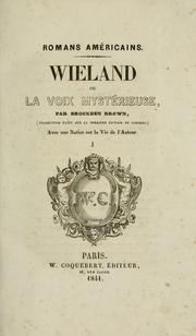 Cover of: Wieland by Charles Brockden Brown, Charles Brockden Brown