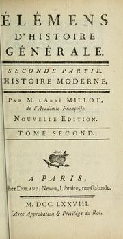 Cover of: Elémens d'histoire générale: Seconde partie: Histoire moderne