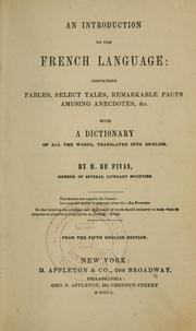 Cover of: An introduction to the French language
