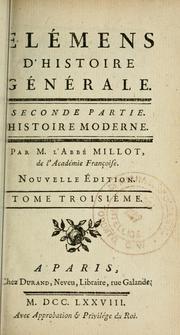 Cover of: Elémens d'histoire générale by Millot abbé