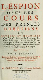 Cover of: L'espion dans les cours des princes chrétiens by Turkish spy