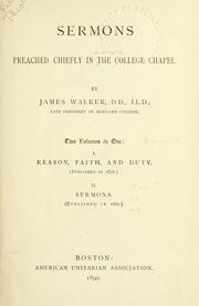 Cover of: Sermons preached chiefly in the college chapel.