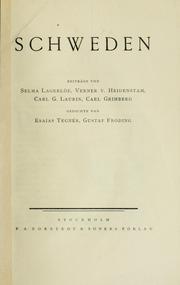Cover of: Schweden: Beiträge von Selma Lagerlöf, [et al.] Gedichte von Esaias Tegnér, Gustaf Fröding
