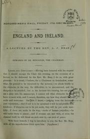 Cover of: England and Ireland