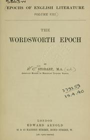 Cover of: The Wordsworth epoch