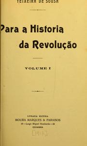 Cover of: Para a historia da revolução
