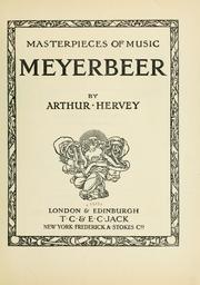 Cover of: Meyerbeer by Arthur Hervey