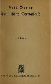 Cover of: Emil Götts Vermächtnis