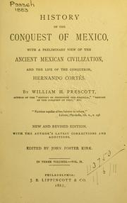 Cover of: History of the conquest of Mexico by William Hickling Prescott